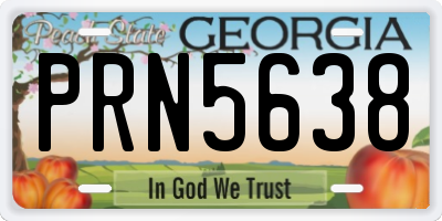 GA license plate PRN5638