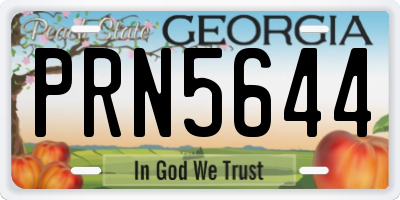 GA license plate PRN5644