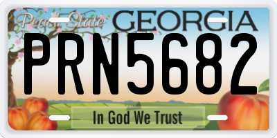GA license plate PRN5682