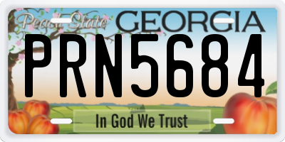 GA license plate PRN5684