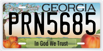 GA license plate PRN5685