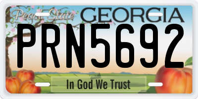 GA license plate PRN5692