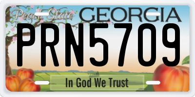 GA license plate PRN5709