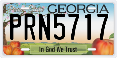 GA license plate PRN5717