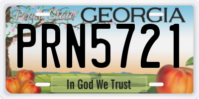 GA license plate PRN5721