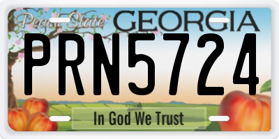 GA license plate PRN5724