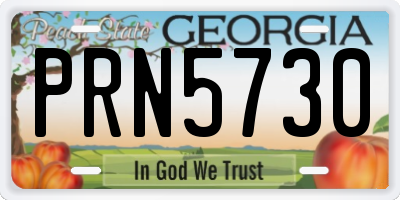 GA license plate PRN5730