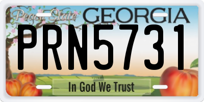 GA license plate PRN5731