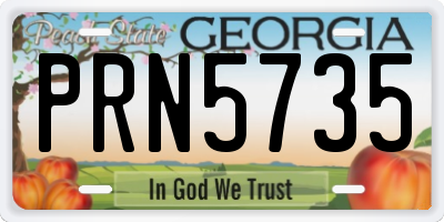 GA license plate PRN5735