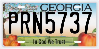 GA license plate PRN5737