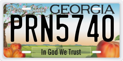 GA license plate PRN5740