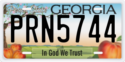 GA license plate PRN5744