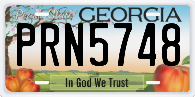 GA license plate PRN5748
