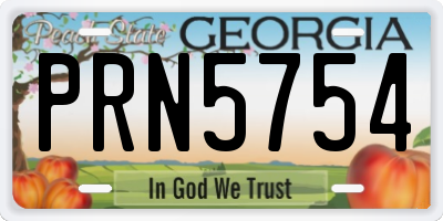 GA license plate PRN5754