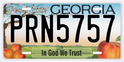 GA license plate PRN5757