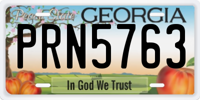 GA license plate PRN5763