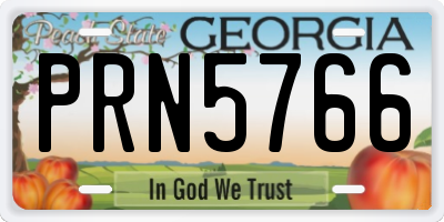 GA license plate PRN5766