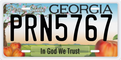 GA license plate PRN5767