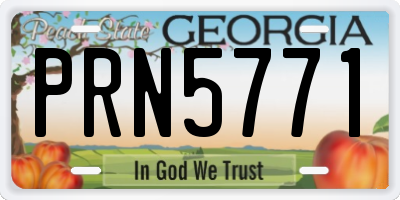 GA license plate PRN5771