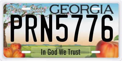 GA license plate PRN5776