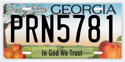 GA license plate PRN5781