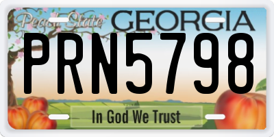 GA license plate PRN5798