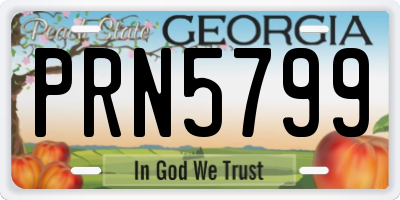 GA license plate PRN5799