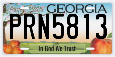 GA license plate PRN5813