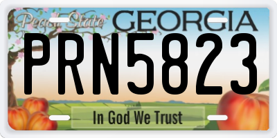 GA license plate PRN5823