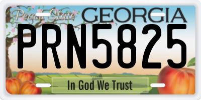 GA license plate PRN5825