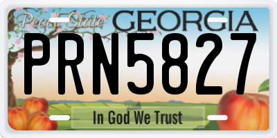 GA license plate PRN5827
