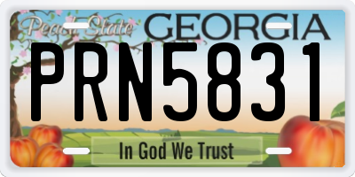 GA license plate PRN5831