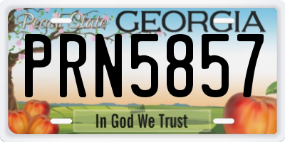 GA license plate PRN5857