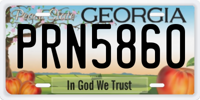 GA license plate PRN5860