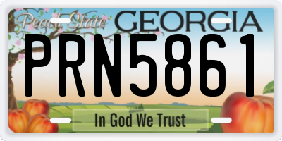 GA license plate PRN5861