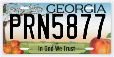 GA license plate PRN5877