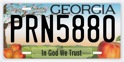 GA license plate PRN5880