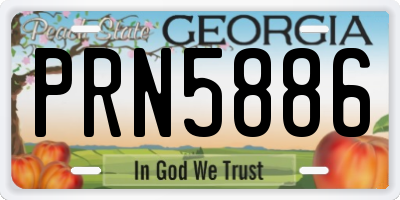 GA license plate PRN5886