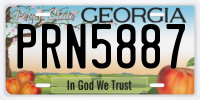 GA license plate PRN5887