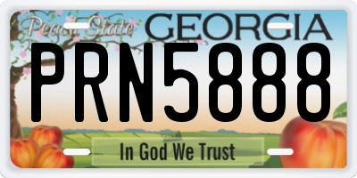 GA license plate PRN5888
