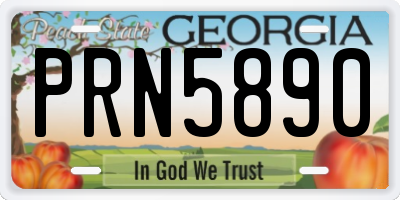 GA license plate PRN5890