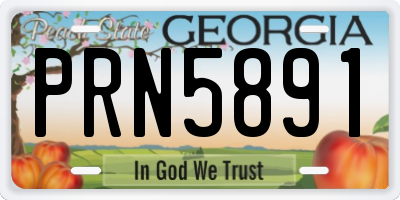 GA license plate PRN5891