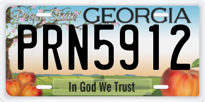 GA license plate PRN5912