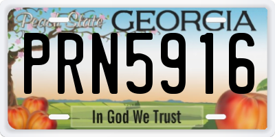 GA license plate PRN5916