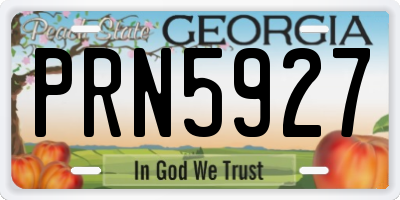 GA license plate PRN5927