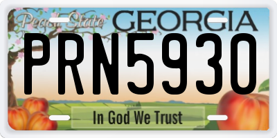 GA license plate PRN5930