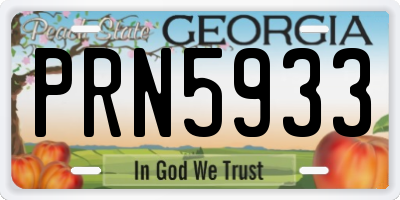 GA license plate PRN5933
