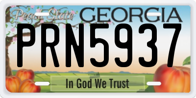 GA license plate PRN5937