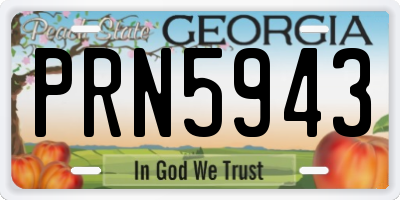 GA license plate PRN5943