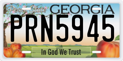 GA license plate PRN5945